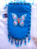 Turquoise smart phone bag w/ butterfly